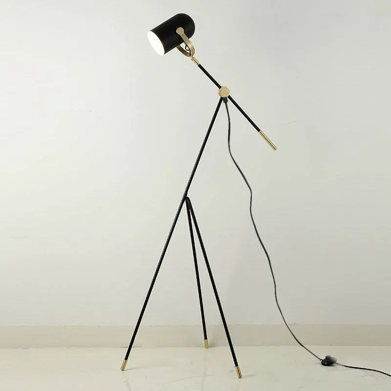lamp tripod floor lamp tripot nightstand lamp Chinese industrial floor lamp black metal shade e27 bulb home decor lighting