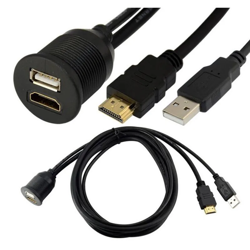 LBSC USB& HDMI AUX панель расширения заподлицо для автомобиля, лодки и мотоцикла