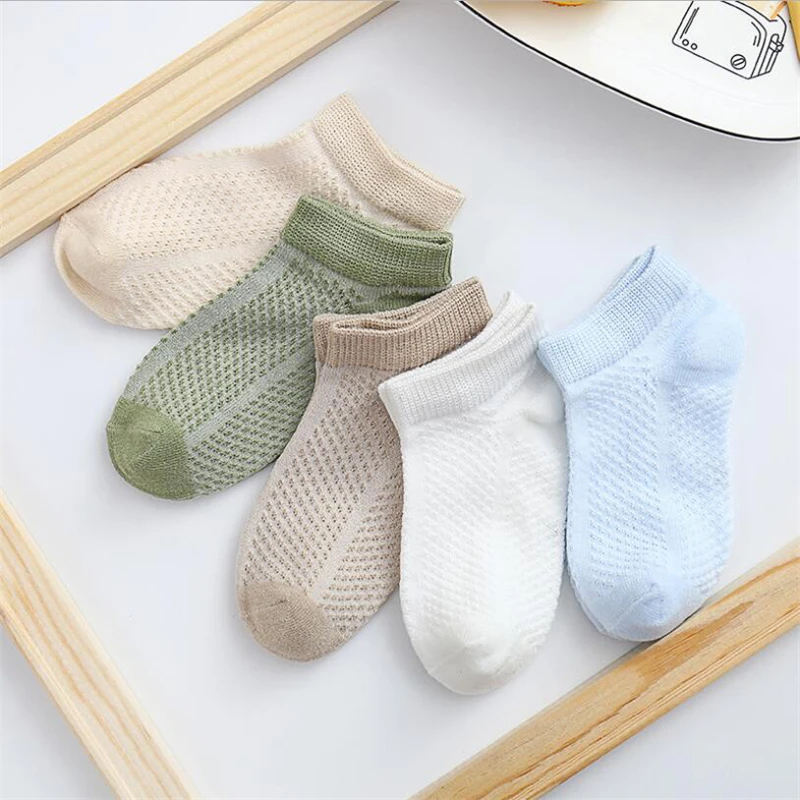 

5Pairs/set Summer Children Socks Boy Sport Socks For Toddler Cotton Baby Girls Socks Mesh Breathable Children Sport Socks Kids