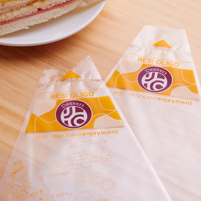LBSISI Life 100 шт 4*19 см новые сэндвич-пакеты для хлеба, Тригон, сэндвич-мешок для выпечки, пищевая пластиковая упаковка для хлеба