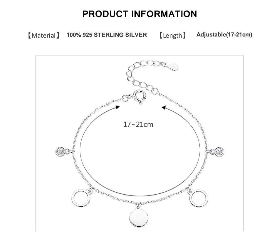 BELAWANG Роскошный Настоящее серебро 925 пробы браслет для женщин Серебряный Шарм 925 пробы браслет и браслет отрегулировать длину дамы подарок