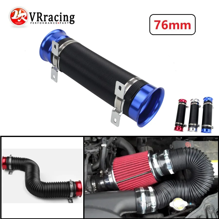 VR RACING Universal Air intake 76mm Turbo exhaust pipe Multi Flexible
