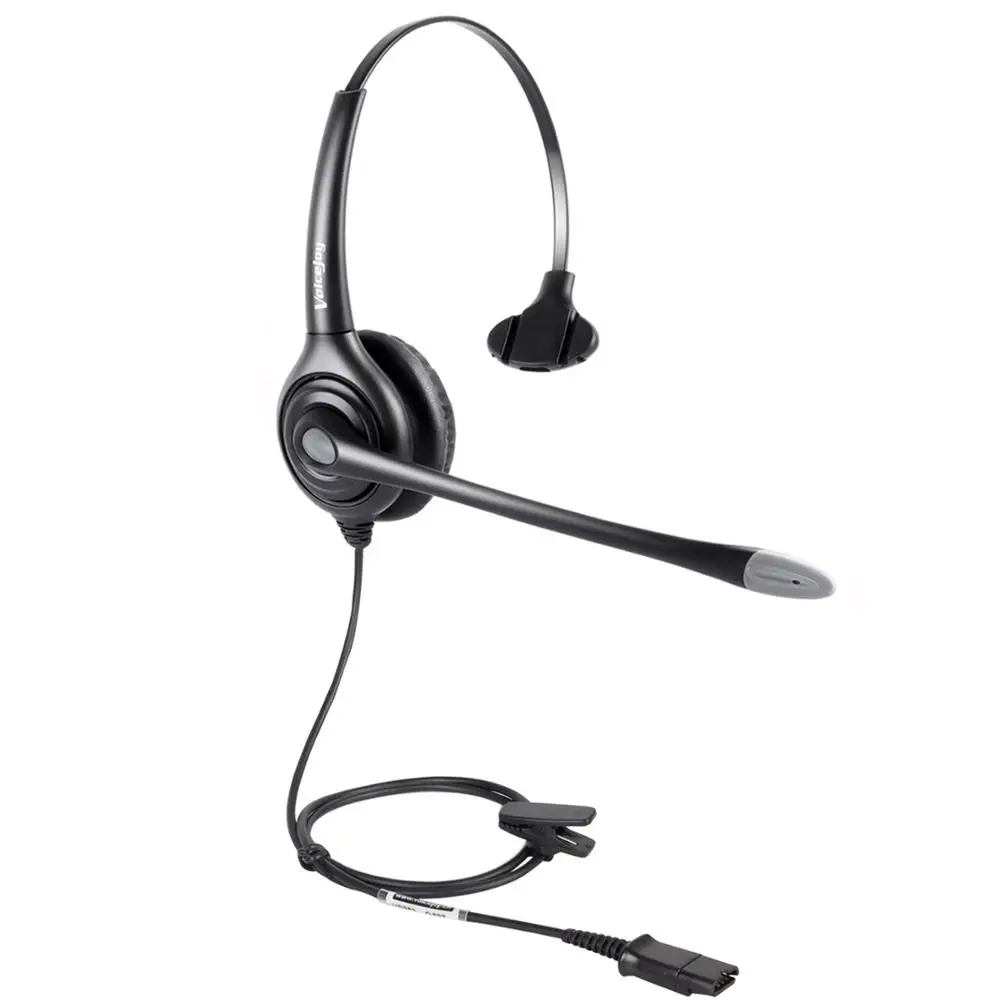 Офисная гарнитура с кабелем QD для Polycom IP 320 IP330 IP321 IP331 Cisco SPA AT&T VTech и всех телефонов