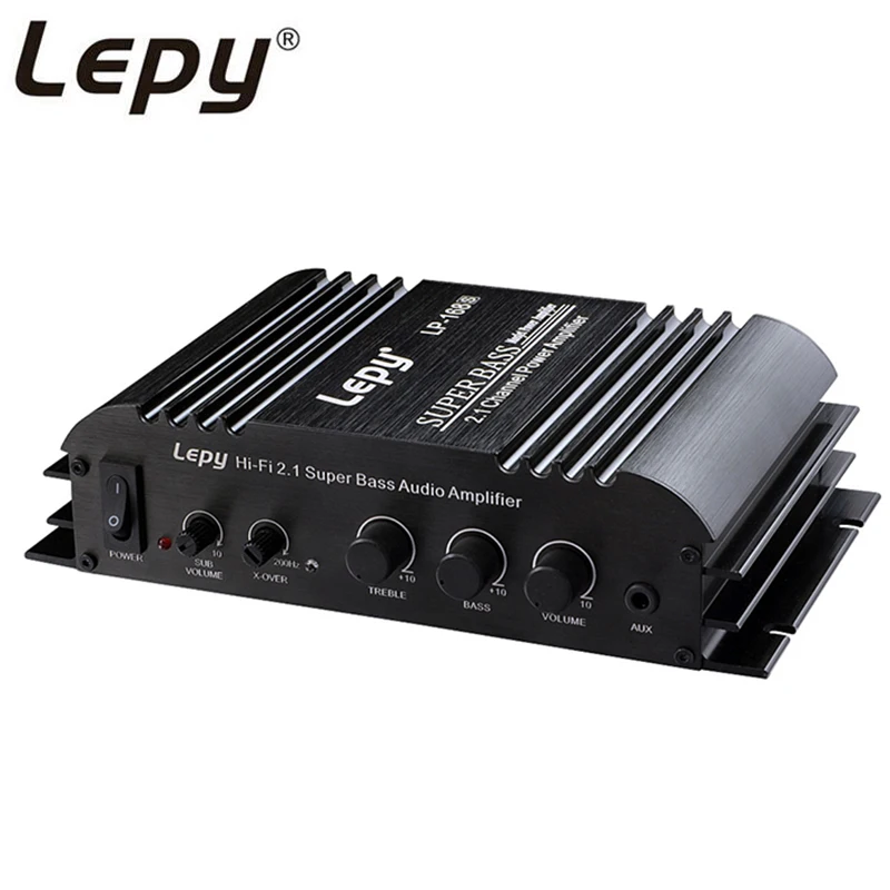 Lepy 168S 2.1Channel 12V Car Amplifier 3.5MM Audio Digital Wired Mini Hi-Fi Stereo Bass Subwoofer Output Power With AUX Function Lepy 168S 2.1Channel 12V Car Amplifier 3.5MM Audio Digital Wired Mini Hi-Fi Stereo Bass Subwoofer Output Power With AUX Function