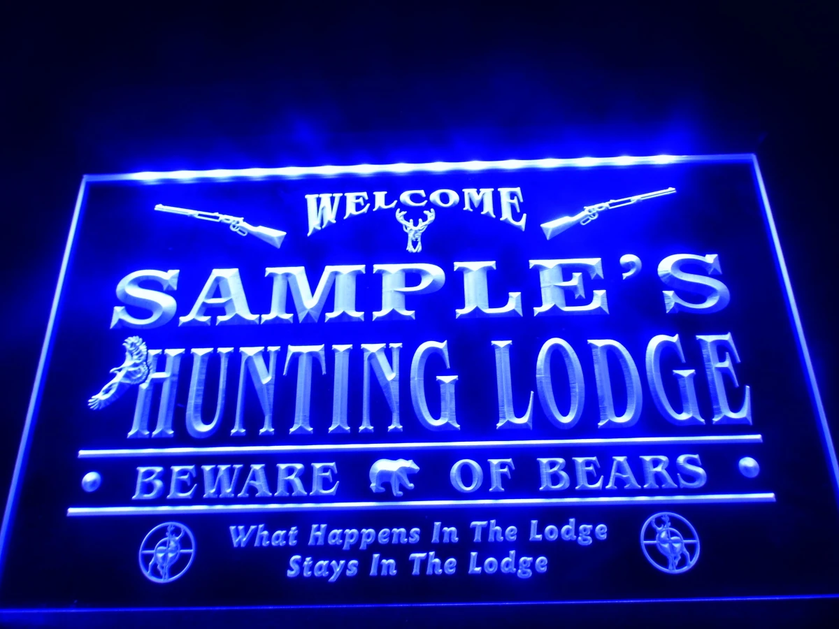 DZ042 Name Personalized Custom Hunting Lodge Firearms Man