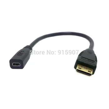 

10pcs/lot CY Cablecc Type D Micro HDMI v1.4 Socket Female to Type C Mini HDMI Male Convertor Adapter Cable 10cm