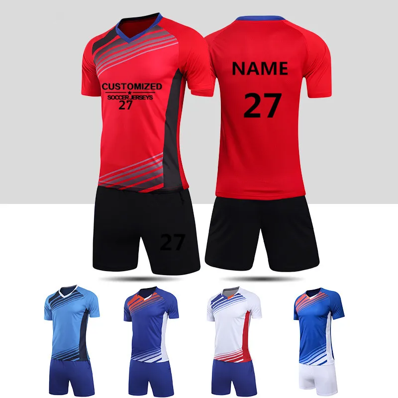 

Child kids Soccer Sets Football Velleyball Jerseys Sport Kit Kids Youth Training Suit Uniforms Breathable Custom Print Name Logo