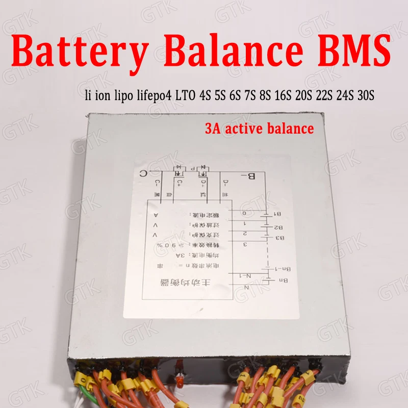 Баланс BMS активный баланс доска 3A баланс тока разница напряжения ремонт аккумулятор для литий-ионного lipo lifepo4 LTO