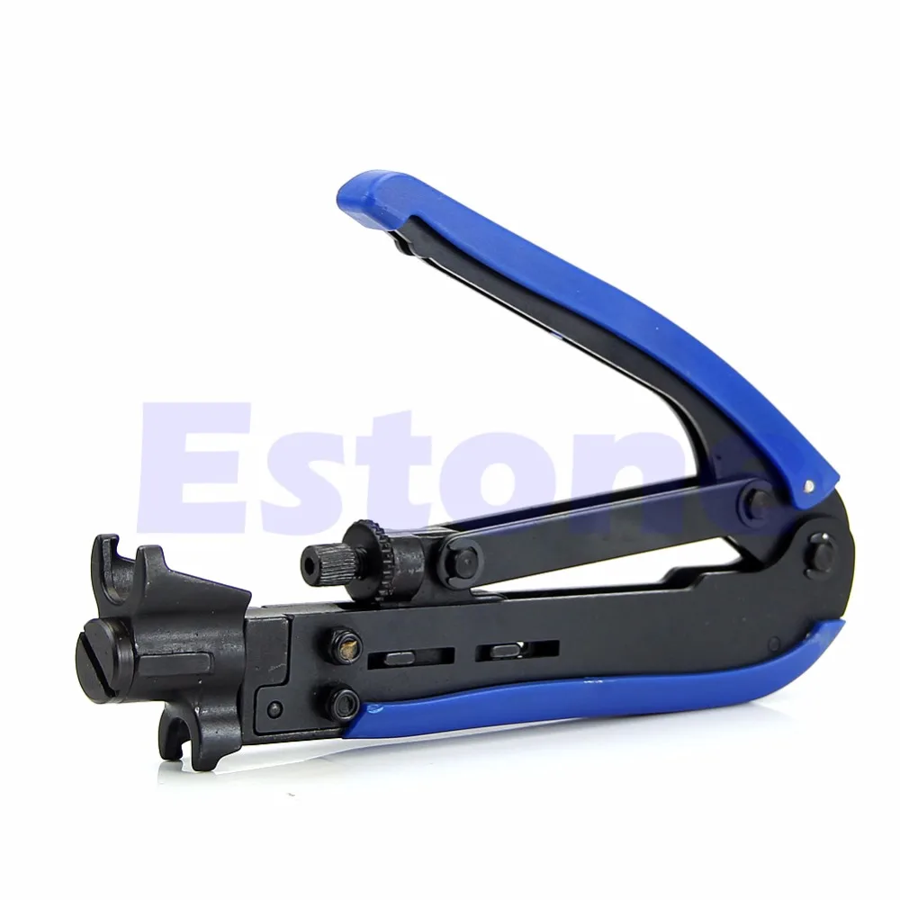 

OBGEKTOTH 1 Pc High Quality RG6 RG11 Coaxial Cable Crimper Compression Tool For F Connector