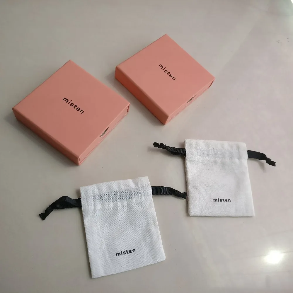 Wholesale 1000sets/lot custom high quality cardboard paper gift jewelry boxes small drawstring bags printed logo | Дом и сад