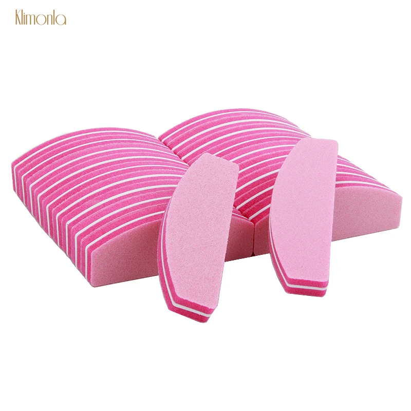 

40pcs Pink Nail Art Buffer File Block Sponge Sanding 100/180 Nail Polish Buffers With Boat Shape DIY Nail Art Salon Tools