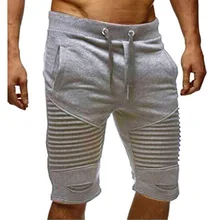 Мужские модные спортивные полосатые облегающие однотонные шорты с завязками на талии, новые летние свободные повседневные спортивные шорты для фитнеса