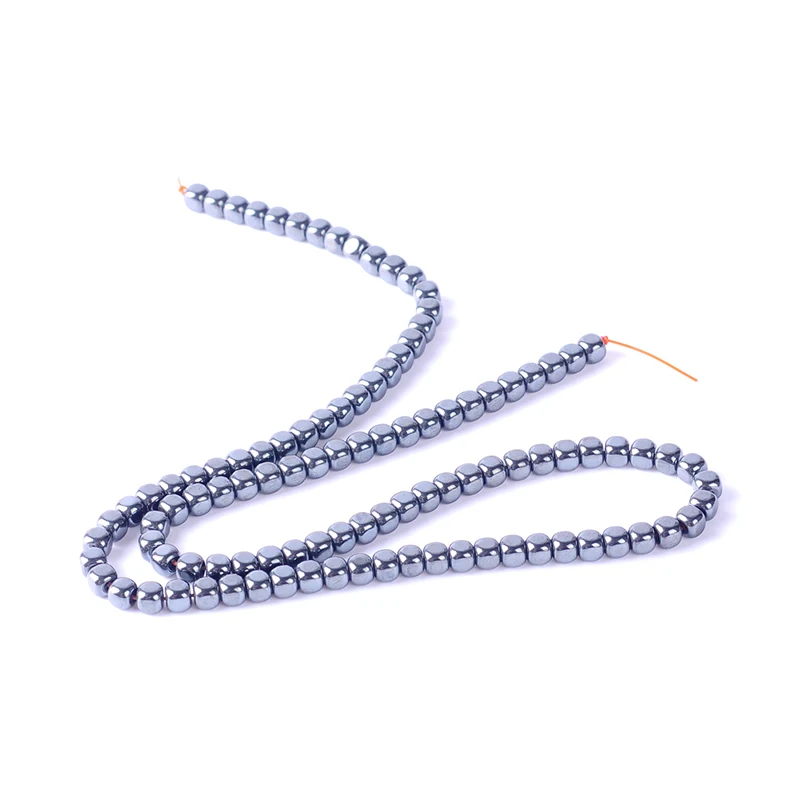 

High quality Natural stone hematite with bright black color square loose beads for DIY jewelry necklace bracelet making 4mm