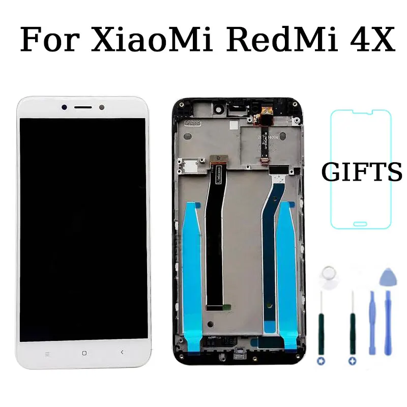 Для Xiaomi Redmi 4x ЖК-дисплей сенсорный экран дигитайзер сборка Замена с рамкой для Xiaomi Redmi 4x Pro Prime 5,0 дюймов