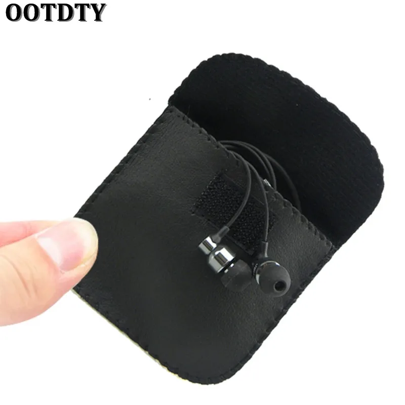 Мини сумка для хранения наушников OOTDTY защитный чехол с кабелем передачи данных и