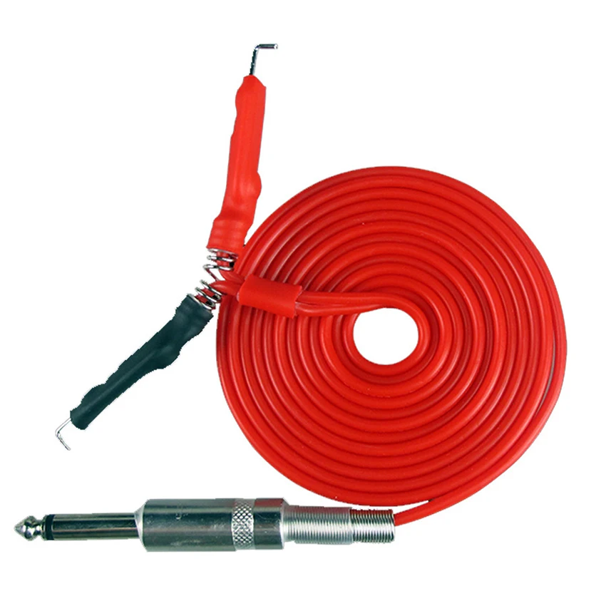 1 unids nueva 2 M silicona rojo profesional tatuaje clip cable para alimentación máquinas de tatuaje fuente de alimentación tatuaje