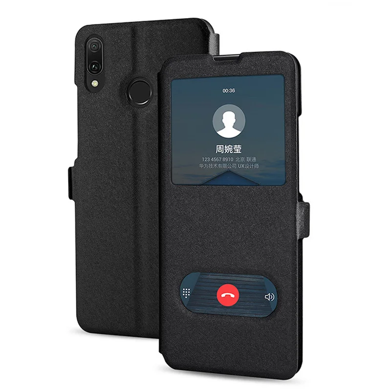 

Coque Honor10i 10 i HRY-LX1T HRY-LX1 View Flip Book Case For Huawei Honor 10i Case View Business Leather Case Hard PC Back Cover