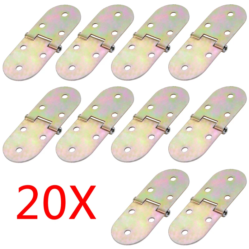 Myhomera 20Pcs Table Flap Hinge Hidden Folding Hinges Furniture