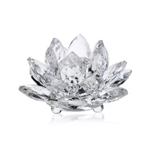 3 3 Inch 85mm k9 crystal lotus flower for home decoration wedding favor holiday gift