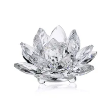 Free shipping 90mm k9 crystal lotus flower for home decoration, wedding favor, holiday gift