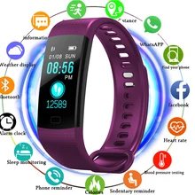 TOLASI, для женщин, мужчин, умный браслет, Bluetooth, пульсометр, кровяное давление, шагомер, часы, светодиодный, спортивный браслет, часы для Android IOS