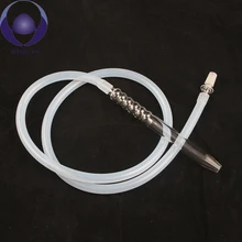 1.5 M Silicone narguilé tuyau pour verre Shisha avec verre bec et verre montage