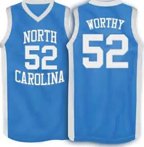 -52-James-worthy-North-Carolina-retro-throwback-Basketball-Jersey-blue-white-ANY-SIZE-all-name