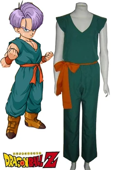 

Dragon Ball Childhood Trunks Cosplay Costume Anime Custom Made Green Uniform