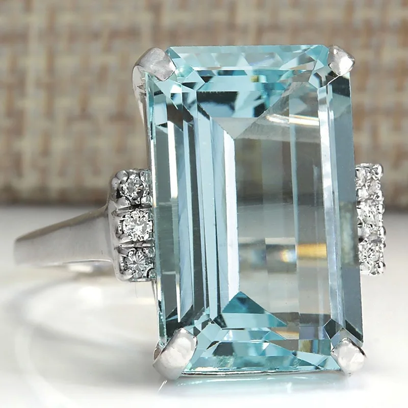 Женское серебряное обручальное кольцо Bijoux Anel роскошное с кубическим цирконием