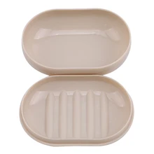 Мыльница креативная Милая круглая квадратная абрикосовая серая Бытовая мыльница для ванной комнаты портативная герметичная простая мыльница