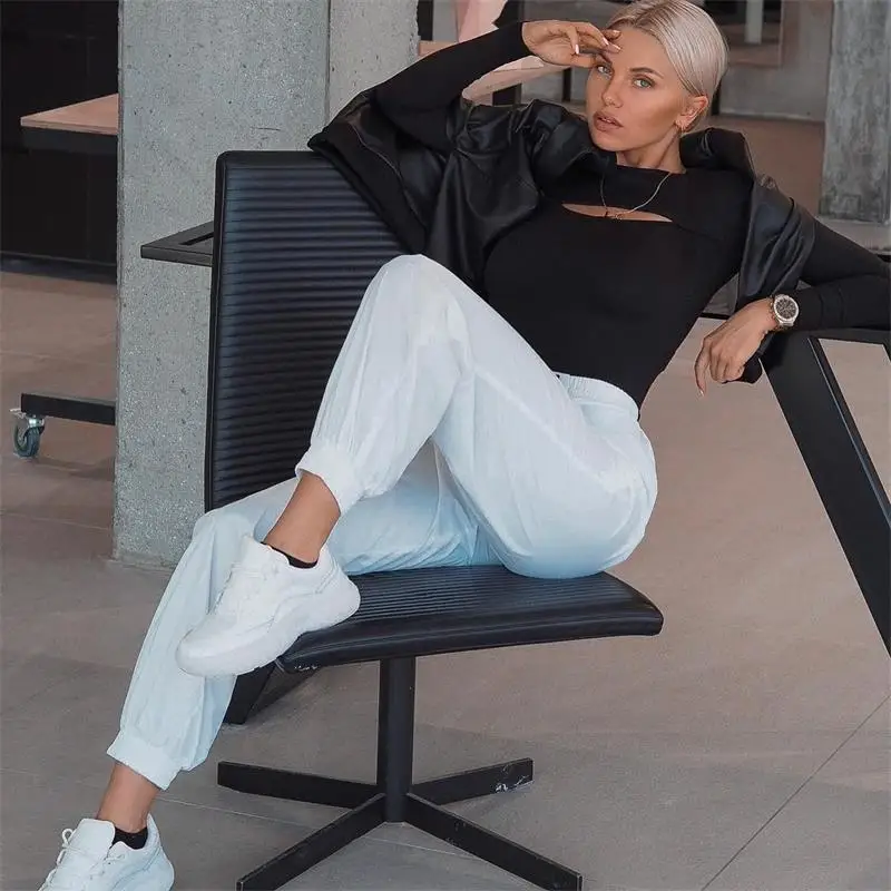 InstaHot White Letter Print Jogger Cargo Pants Women Loose Casual 2019 Summer Autumn Trousers Cool Long Pant Streetwear Harem InstaHot White Letter Print Jogger Cargo Pants Women Loose Casual 2019 Summer Autumn Trousers Cool Long Pant Streetwear Harem