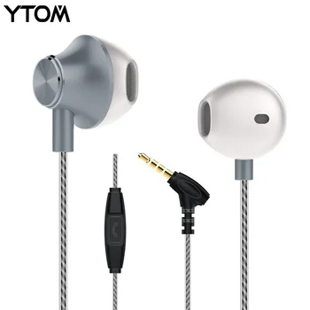 

YTOM AT1 Original Metal earphone earbuds for apple iphone samsung xiaomi smartphone clear bass Stereo Headset with mic for pc