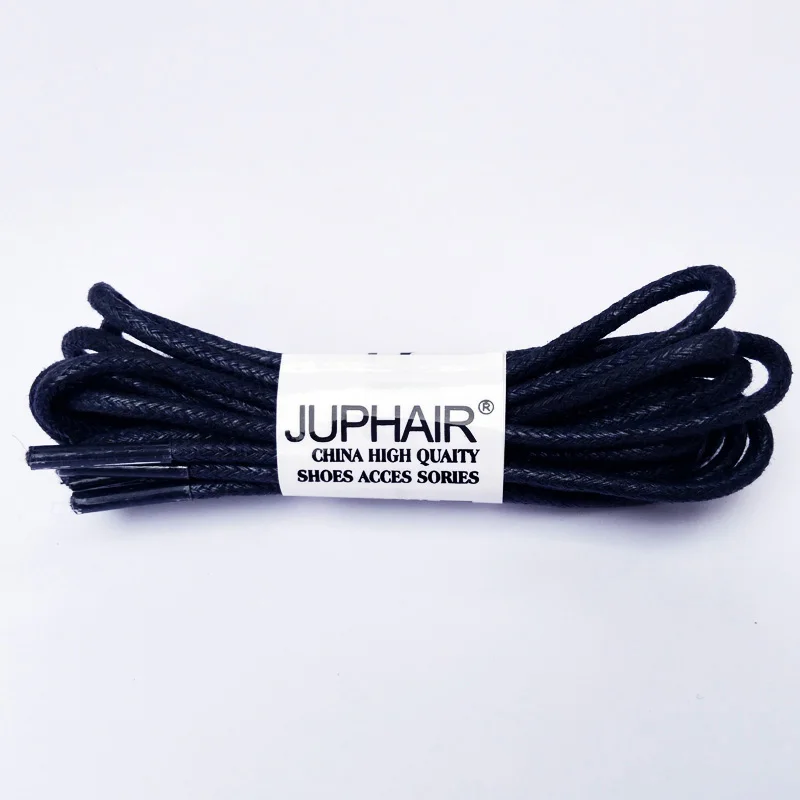 JUP1-12 Pair Dark Blue Rounds Cotton Sports Unisex Sneaker Martin Boot Strap Strings Leather Shoelaces Waxed Shoes Laces Casual 