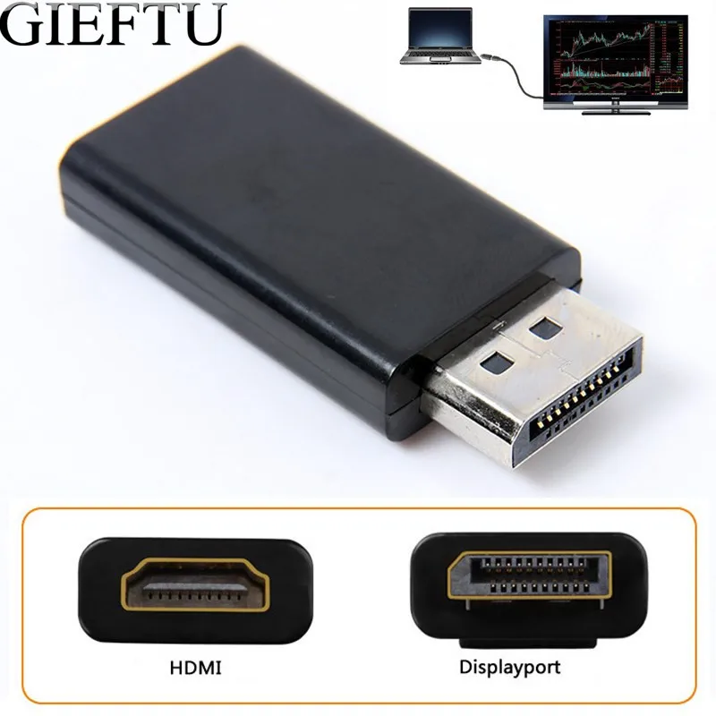 GIEFTU Дисплей порты и разъёмы дисплей переходник переходники DP к разъему HDMI Аудио