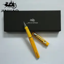 1 шт./лот желтый Jinhao 599 ролик ручка серебряный клип канцелярские stylo Jinhao ручки Материал Эсколар canetas канцелярские 14*1.5 см