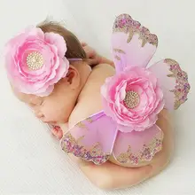 Рождественский подарок! Костюм для новорожденного набор бабочек красочные Fotografie младенческие Крылья Ангела 13 цветов доступны для фотосессии новорожденных