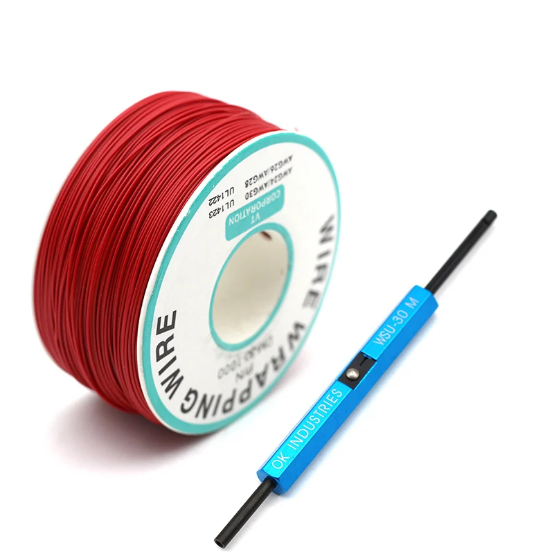 Wrap ping Wire AWG30 кабель OK провод Перемычка провод Луженая Медь твердый ПВХ Материнская плата PCB припой+ WSU wrap полоса Un wrap инструмент - Цвет: AWG30 Cable c