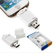 I-Flashdrive смартфон стандарта OTG USb флэш-накопитель Lightning/Usb флэш-накопитель для iphone 5/6/6 plus ipad встроенная карта памяти USb Стик