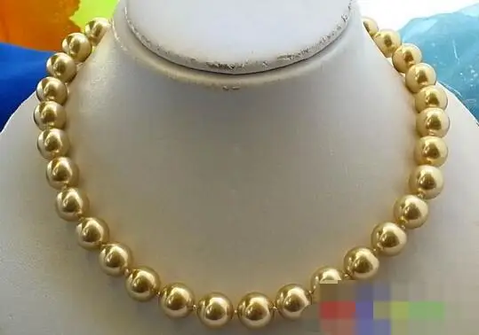 Песня voge gem nanJ0665 ЗОЛОТО КРУГЛЫЙ ЮЖНОГО МОРЯ SHELL ЖЕМЧУЖНОЕ ОЖЕРЕЛЬЕ | Украшения и