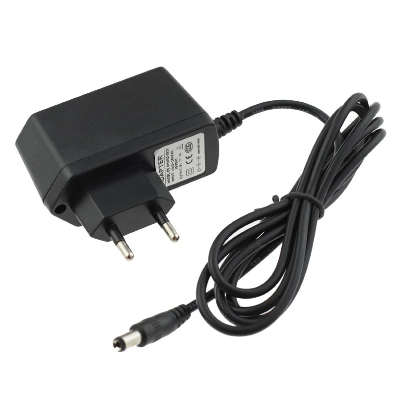 

AC 100V-240V Converter Adapter DC 9V 1A Power Supply EU Plug DC 5.5mm x 2.1mm 1000mA for Arduino