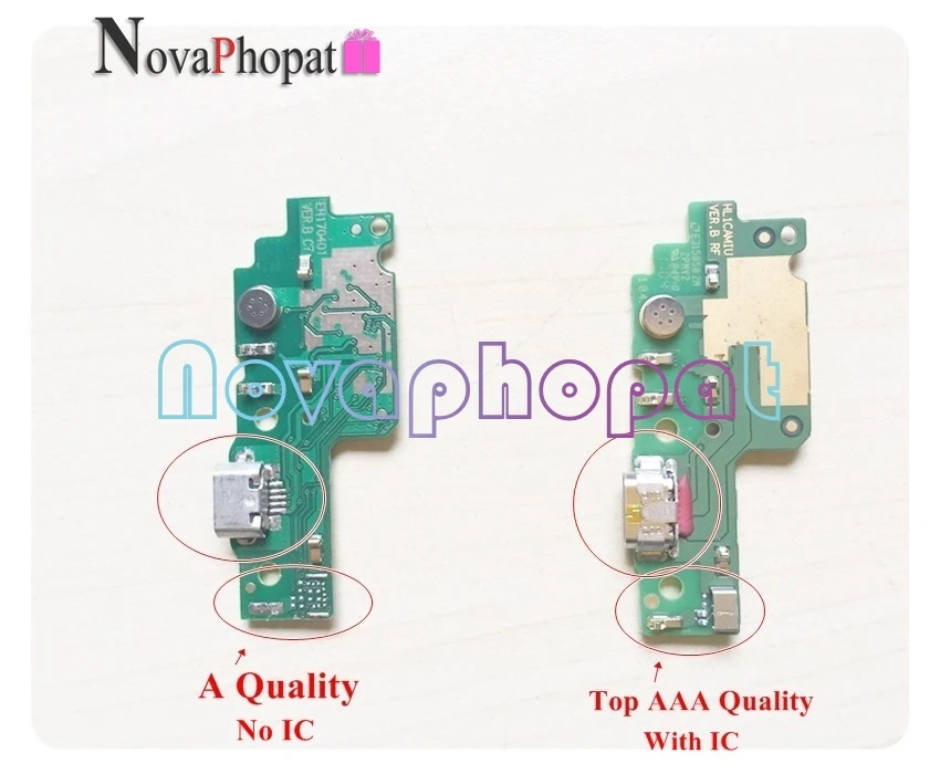 

10PCS Novaphopat For Huawei Y6 II Y6ii Y6-2 Charger Port USB Charging Connector Connect Flex Cable Mic Microphone