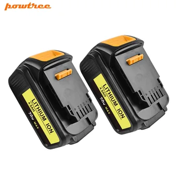 

Powtree 4000mAh DCB200 20V Power Tools Li-ion For DeWalt Battery Replacement DCB181 DCB182 DCB204 DCB101 DCF885 DCD740 DCD740B
