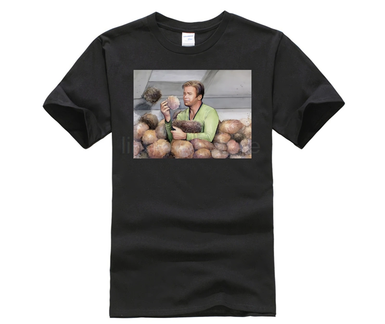 

captain kirk and tribbles olga shvartsur transparent Private custom T shirts
