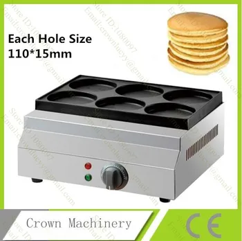 

220V 6 holes Hamburg tin electric machine;Commercial Non-stick Electric 11cm Pancake Maker Machine Baker