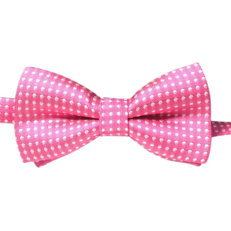 Уникальный галстук-бабочка регулируемый размер(в розовый горошек
