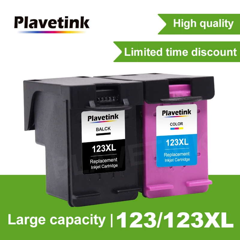 Plavetink 2130 ink Replacment For HP 123 123XL Black Ink font b Cartridge b font Replacement