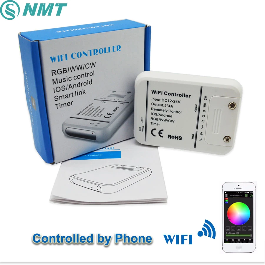 DC12V 24 В Wi Fi LED Управление RGB/RGBW/rgbww 16 миллионов Цвета музыка и таймер режима