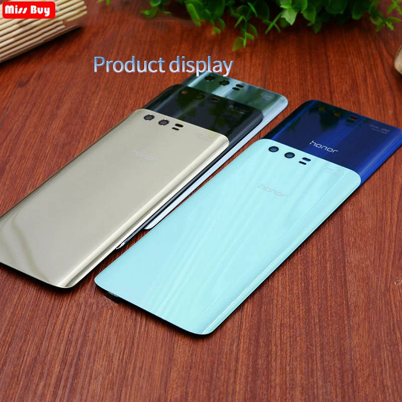 

Missbuy For Huawei honor 9 Fundas Glass Back Housing Rear Door Case Replacement For Huawei honor9 Battery Cover with Adhesive