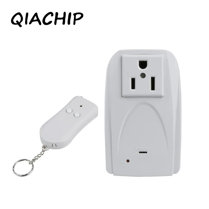 

QIACHIP Socket Wireless Remote Control Power Outlet Light Switch Plug Smart Home Remote Switcher Outlet Socket 433 Mhz