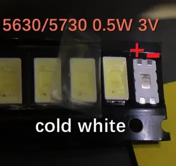 

2000pcs/lot Positive and negative on the same side: 5630/5730 0.5W 3V patch LED lamp with a cold white 4 feet Zener TV
